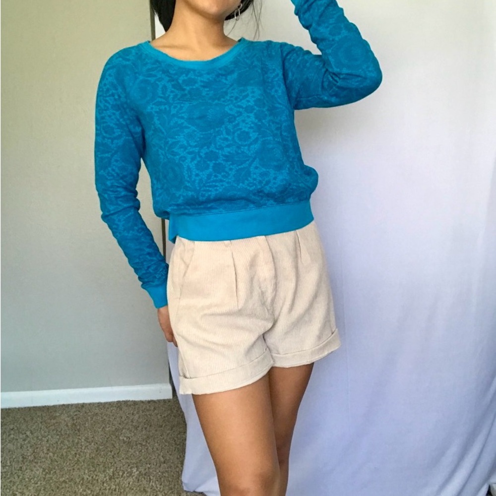 Aeropostale Osito Blue Floral Patterned Sweatshirt Size L